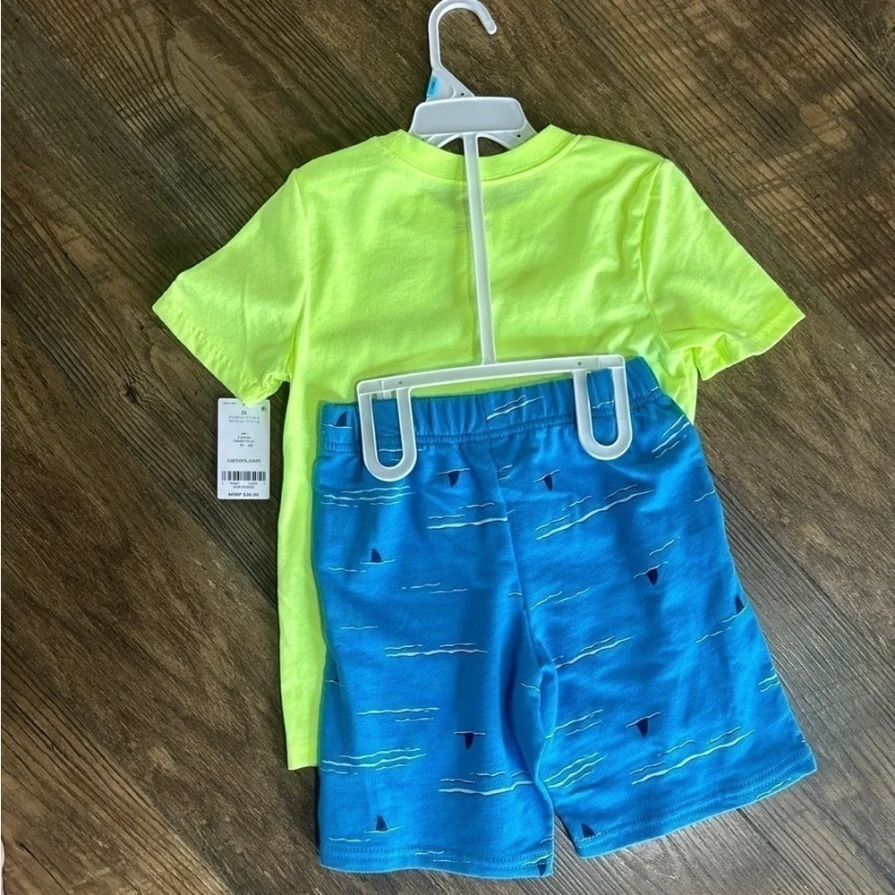 Carter's Kids Shark Graphic Tee and Shorts Set, Size 5T